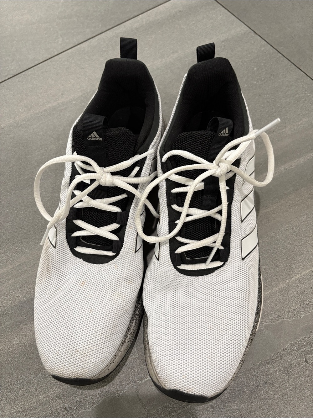 adidas Men's White and Black RACER TR23 SHOES